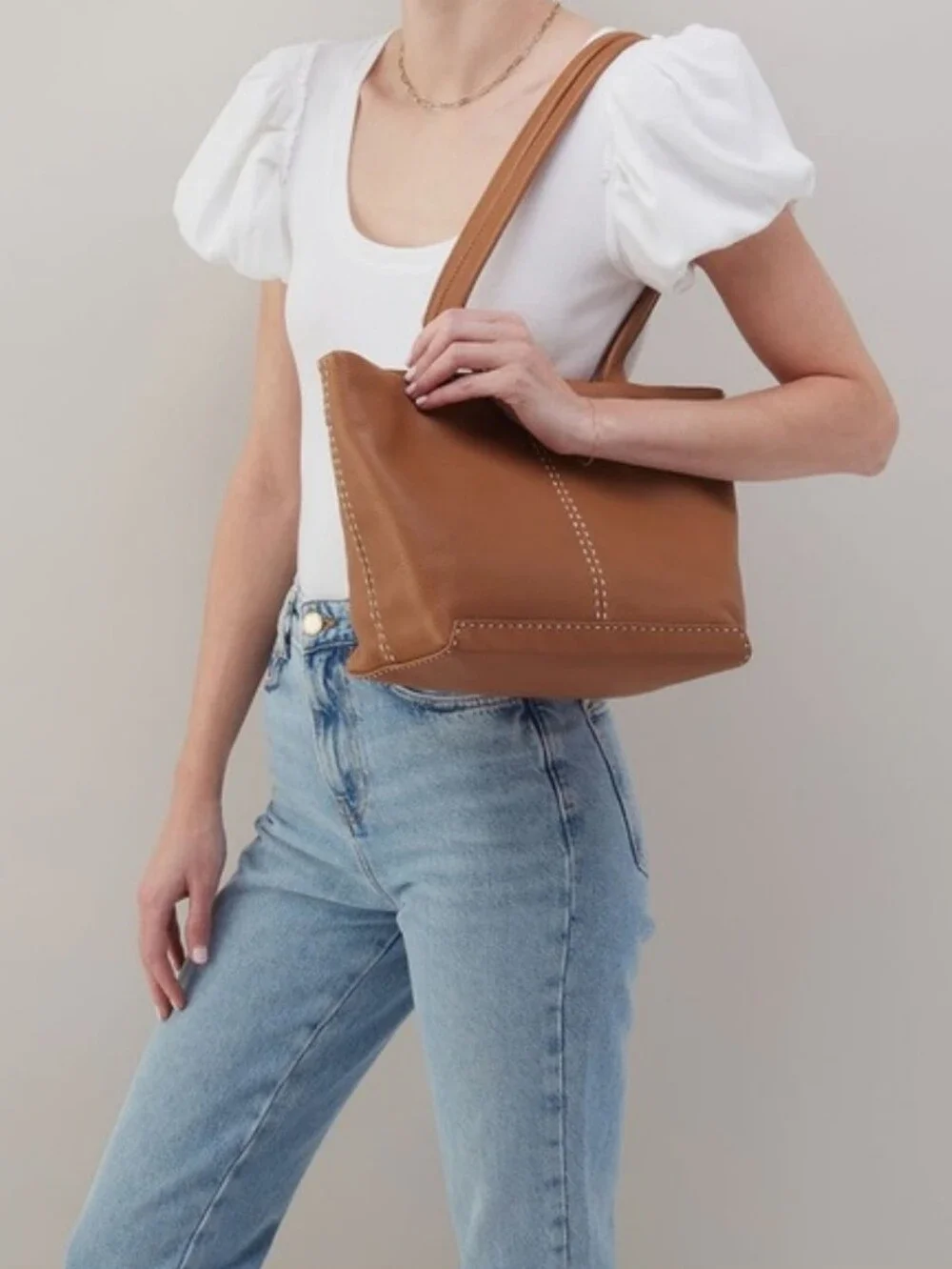 HOBO Austin Tote Brown Leather Shoulder Bag